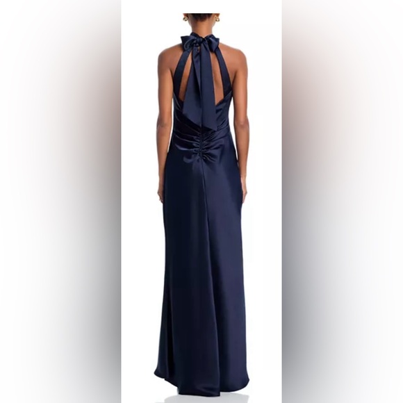 LIKE NEW Elegant Sage Satin Evening Gown from Aqua at Bloomingdale’s - Picture 12 of 13